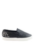 รองเท้าส้นแบนแต่งหมุด - Studs Leather Slip On Loafers