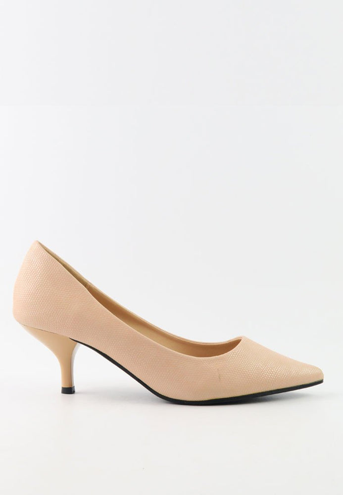 รองเท้าส้นสูงหัวแหลมคลาสสิคสไตล์ - Classic Leather Pointed Toe Pump Shoes