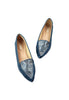 รองเท้าส้นแบนหัวแหลม ตกแต่งกลิตเตอร์ - Women's Classic Pointy Toe Glitter Ballet Flat Shoes